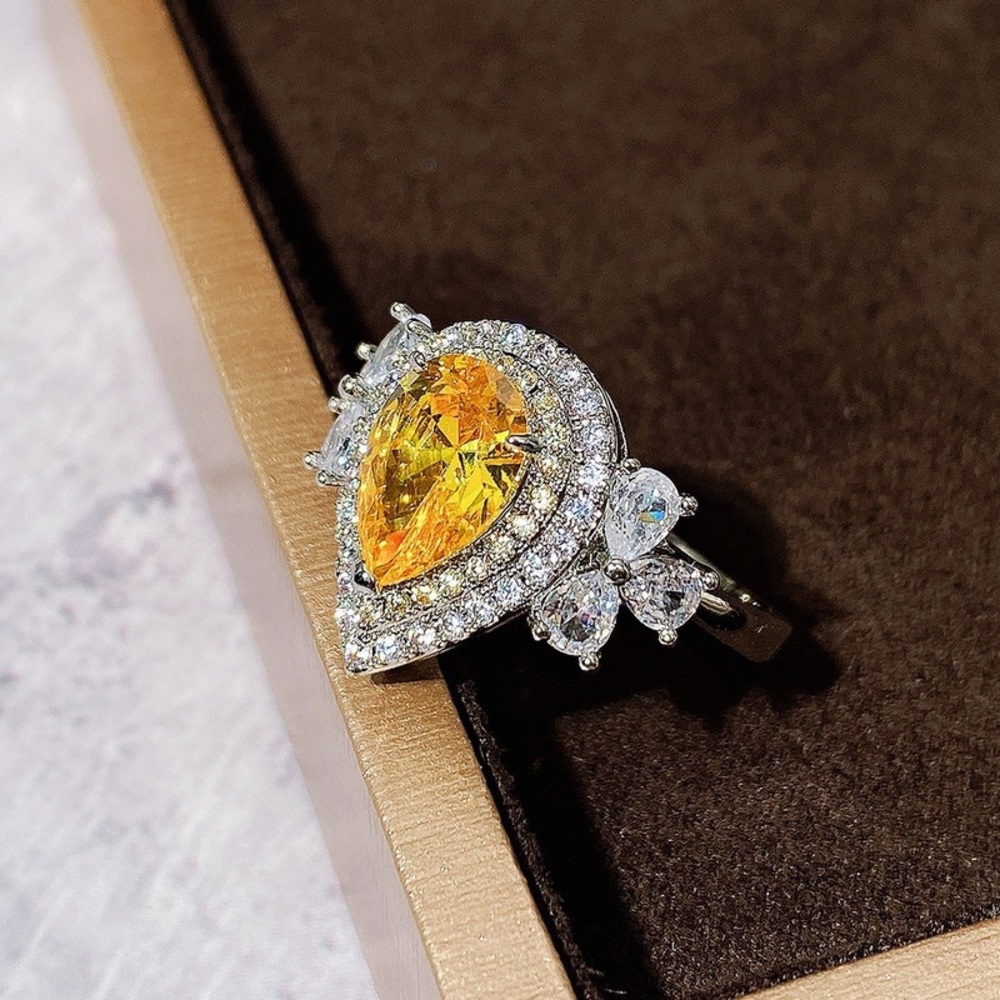 New Women’s 925 Silver Beautiful Romantic Zircon Ring - Picture 4 of 6
